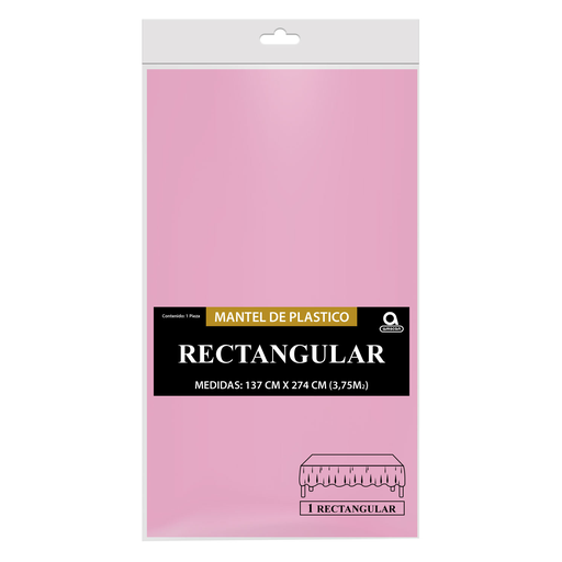 [P02.8869/7] Mantel Rectangular Rosa Bebe