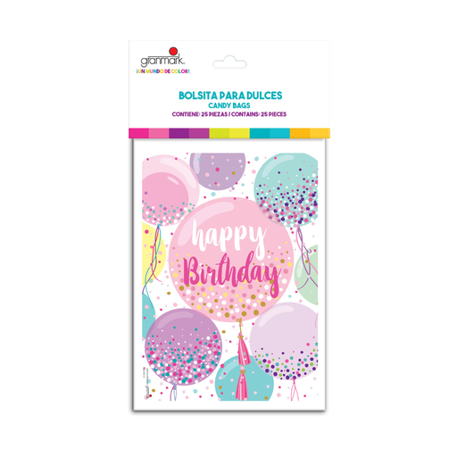 [P01.470/731] Bolsa Dul Happy Bday Sweet Ballons 25pz