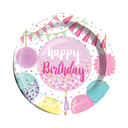 Plato 7 Happy Bday Sweet Ballons 6pz