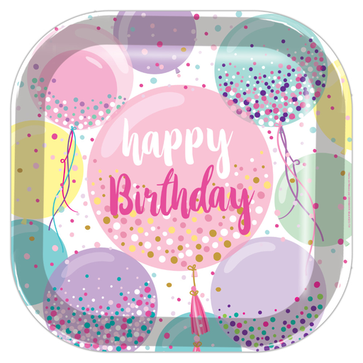 [P01.432G/731] Plato 9 Happy Bday Sweet Ballons 6pz