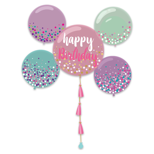 [P01.6116/731] Adorno Movil Happy Bday Sweet Ballons