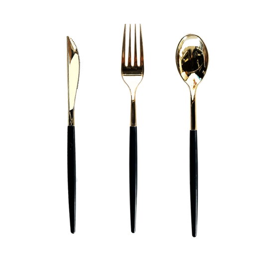[P08.620107] Cubiertos Premium Negro 15 pz