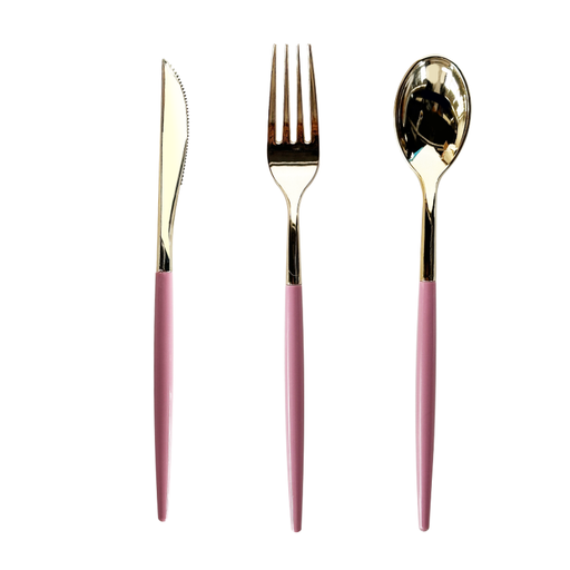 [P08.620109] Cubiertos Premium Rosa 15 pz