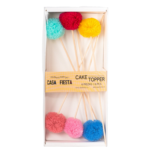 [P08.367570] Topper para Pastel Pompoms