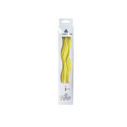 [P08.626059] Velas Curvas Amarillas 6pz