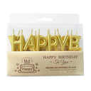 Velas Happy Bday Doradas