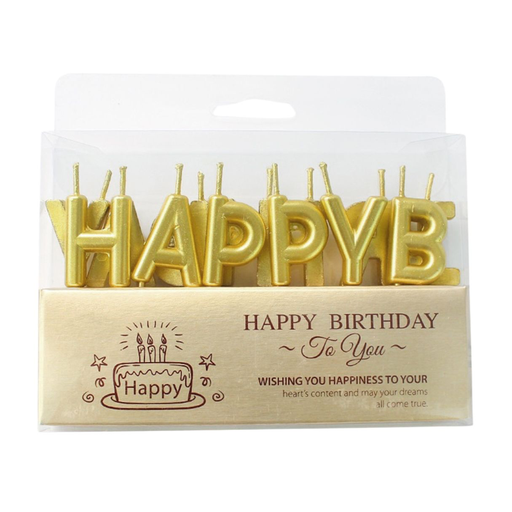 [P08.626062] Velas Happy Bday Doradas